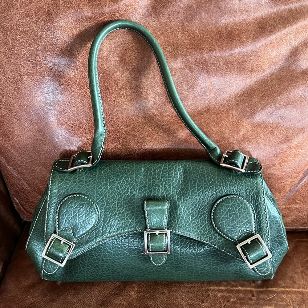 Cynthia Rowley Green Leather Shoulder Bag